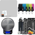 INEVIFIT Ultimate Health Bundle Premium Bathroom Scale Kitchen Scale Water Bottle &amp Resistance Band Set for Total Wellness