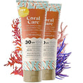 Stream2Sea Coral Care - Reef Safe Sunscreen SPF 30 Travel Size - First Reef-Approved Natural Mineral Sun block Boosts Coral Growth Water resistant Biodegradable Eco-Friendly - 2 Pack