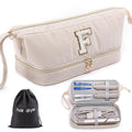 Initial Personalized Hair Dryer Case Double-Layer Hair Tools Travel Carrying Case for Shark FlexStyle Dyson Airwrap and Supersonic Hair Dryer Attachments
