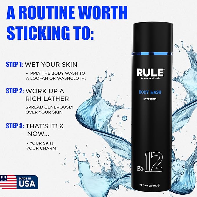 No.12 Body Wash Shower Gel for Men with Shea Butter Aloe Vera Chamomile and Coconut Oil for Skin Cleanse Hydration Revitalize &amp Restore Perfect for Daily Use 200 mL