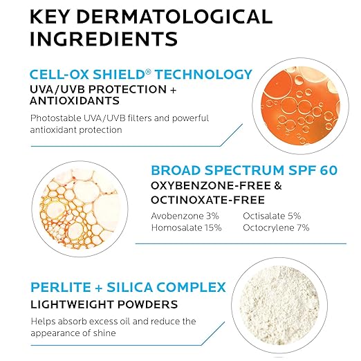 La Roche-Posay Anthelios Clear Skin Sunscreen Dry Touch SPF 60 Oil Free Sunscreen For Face Oil Absorbing Broad Spectrum SPF + Antioxidants Non-Greasy Oxybenzone Free Travel Size