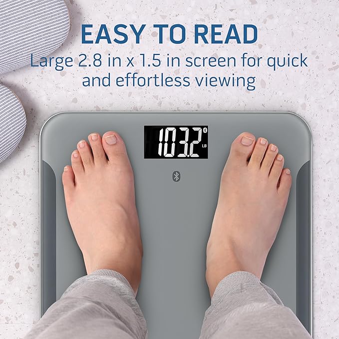 Health o meter Bluetooth Digital Body Composition Scale 440 lb Capacity Smart Bathroom Scale with BMI and Weight Tracking for Multiple Users