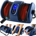 Best Choice Products Heated Shiatsu Foot Massager for Pain Relief Plantar Fasciitis Neuropathy Blood Circulation w/Compact Design - Navy Blue