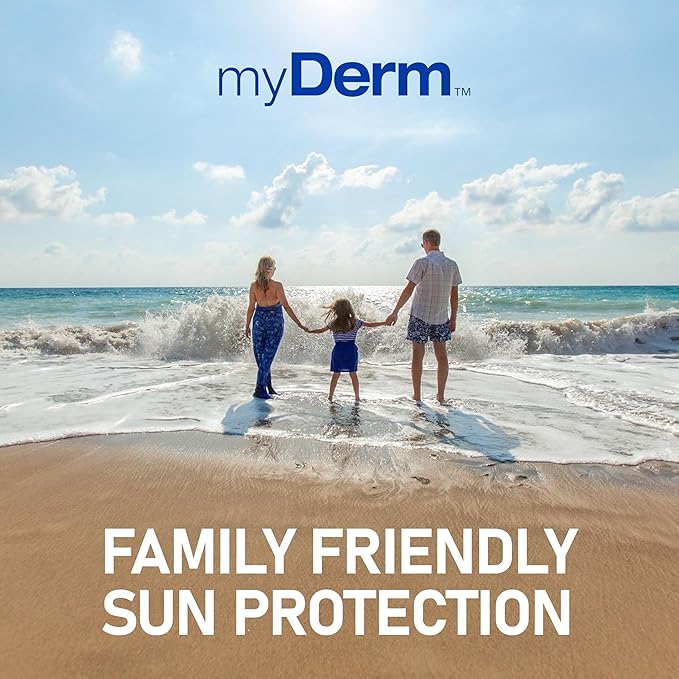 MyDerm Ultra-moisturizing SPF 50 Sport Sunscreen Lotion Free from Octisalate Oxybenzone Octinoxate and Parabens Hawaii 104 Reef Act Compliant 128 oz (1 Gallon) Broad Spectrum UVA/UVB Protection
