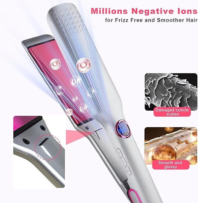Titanium Flat Iron Hair Straightener Hair Straighteners for Women Fast Heating &amp 11 Temperature Settings
