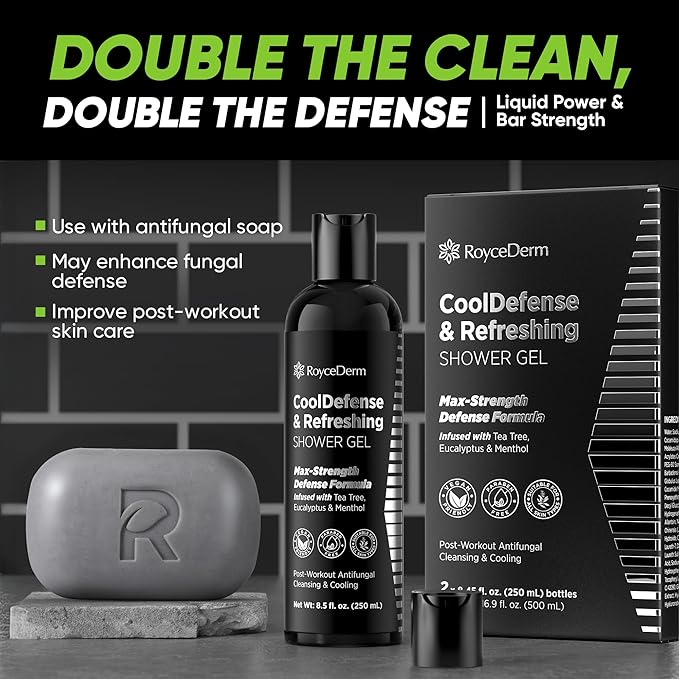 Roycederm Body Wash for Men and Eczema Relief Cream for Face &amp Body