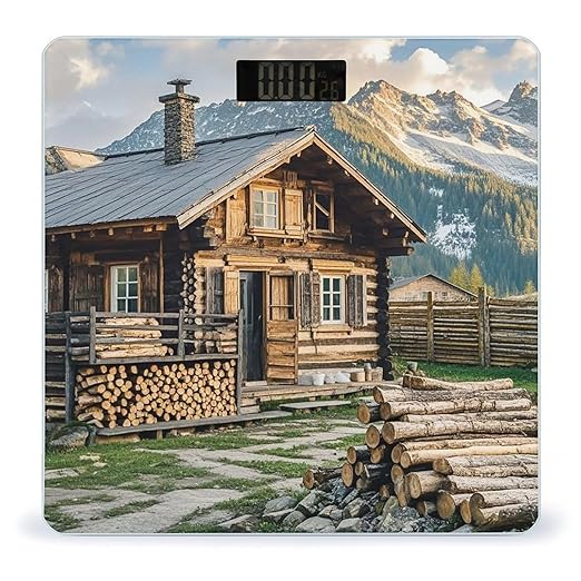 Round Logs Scale for Body Weight Smart Scales Digital Bathroom Scale High Precision Weighing Scales with Large Display Weighing Machine for People