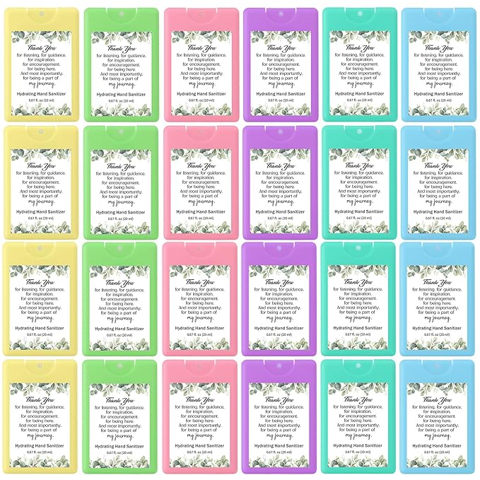24 Pack Hand Sanitizer Spray Bulk Travel Size Inspirational Employee Appreciation Week Gifts Bulk Hydrating Hand Sanitizers for Employee Coworkers Staff Team Administrative Professionals Day