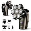 7D Arc Electric Shaver for Head &amp Body 5-in-1 Upgraded Electric Razor for Men Waterproof Wet/Dry Detachable Head Shaver LED Display Rechargeable Electric Shaving &amp Grooming Kit Dark Gray