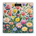 Garden Flowers Scale for Body Weight Highly Accurate Digital Bathroom Body Scale Digital Bathroom Scales for People Anti-Slip Large LCD Display Smart Scales