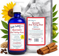 Natural Oil Pulling for Teeth and Gums | Cinnamon Flavored Oral Rinse Mouthwash for Bad Breath | Organic Essential Oil for Teeth Whitening &amp Gum Health Cobalt Glass Bottle with Refill Pouch-16 FL