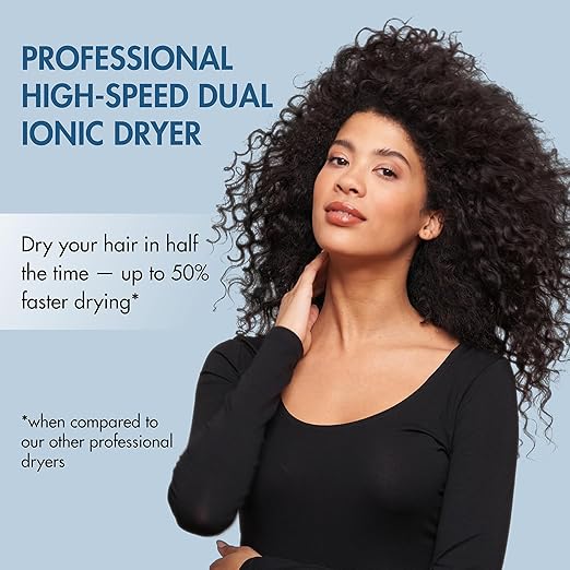 Nano Titanium Hair Dryer Professional 1875-Watt Blow Dryer Lightweight Ionic Technology Dries Hair Faster with Less Frizz