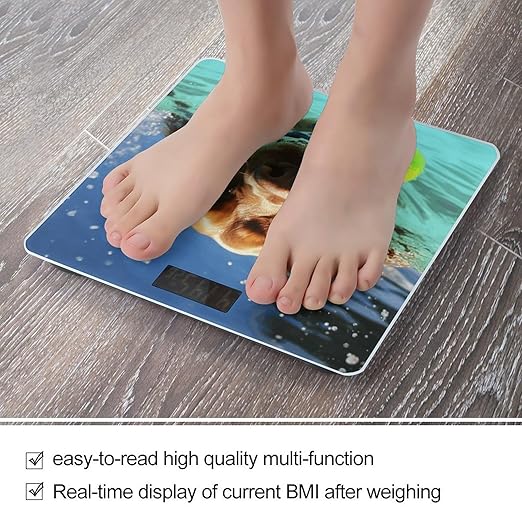 Funny Swimming Dog Scale for Body Weight Smart Scales Digital Bathroom Scale High Precision Weighing Scales with Large Display Weighing Machine for People