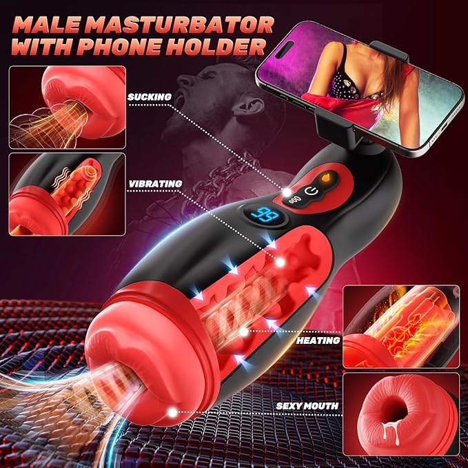 Upgraded Male Masterburbatar Hands Free Cooling &amp Heating 7X Sucking &amp Rotating &amp Licking Male Mastusbafor Blowjobob Machine for Man Automatic Tight Sleeve Hoodies PEY101211