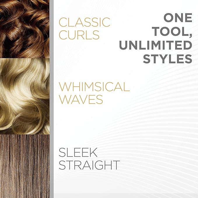 CHI Original Flat Iron Hair Straightener Ceramic Floating Plates for Smooth Finish Quick Heat Up Styling Tool On/Off Switch 1.25 Prosecco Please