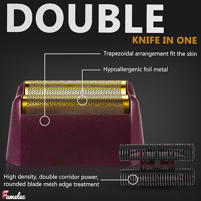 for Wahl Shaver Foil Replacement Professional 5 Star Series Finale Shaver Fit for Wahl Super Close Replacement Foil 7031-100 7043-100 Razor Foil for Wahl Electric Razor (4 Pack)