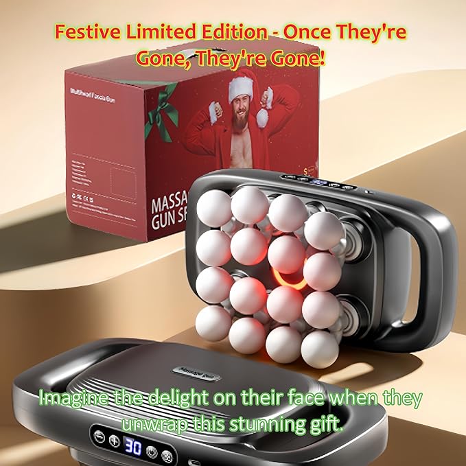 16 Head Massage Gun Deep Tissue 16-Drive 8-Head Massage Gun Set with 30 Levels &amp 3Modes for Thighs Arms Waist