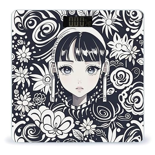 Ink Style Pattern Scale for Body Weight Smart Scales Digital Bathroom Scale High Precision Weighing Scales with Large Display Weighing Machine for People