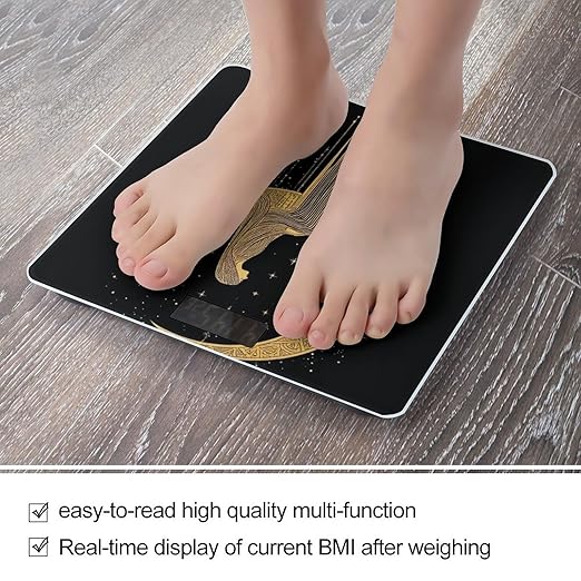 Digital Bathroom Weighing Scale Energy Saving Scale Smart Scale for Body Weight Sacral Night Girl on Moon
