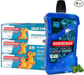 Dentalclean Alcohol-Free Mouthwash 33.8 Fl Oz (Blue Diamond Mint) + Pack of 3 Kids Gel Toothpastes with MIH Support (Tutti-Frutti Natural) – Sensitivity Relief 3.7 oz