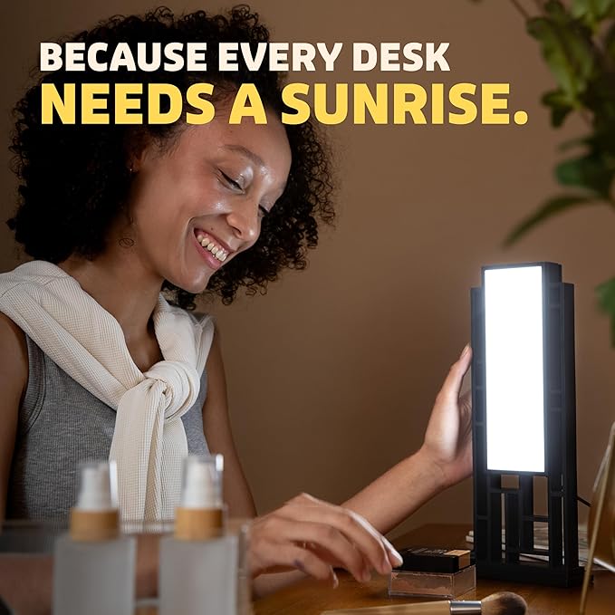 Circadian Optics Lattis Bright Light Therapy Desk Lamp | As Seen On Shark Tank | 10000 LUX UV-Free Full-Spectrum LEDs | Art Deco Designer | Sunlight Lamp for Seasonal Blues Focus Energy &amp Sleep