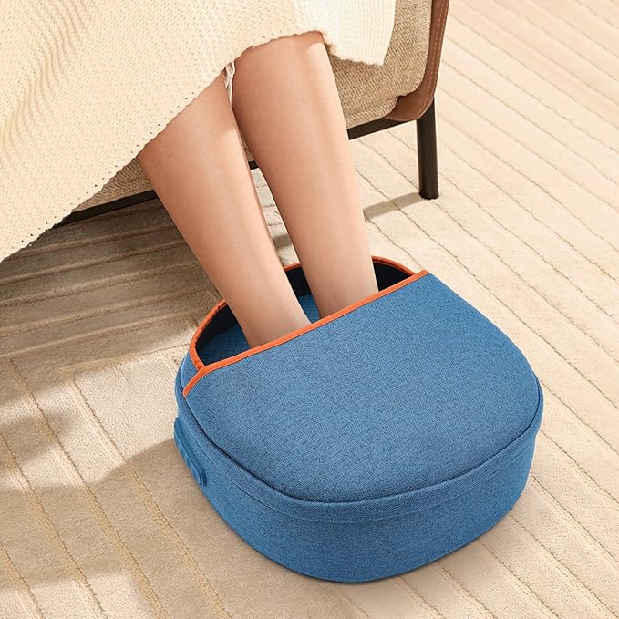 Foot Massager Machine with Heat Delivers Relief for Tired Muscles &amp Plantar Deep Shiatsu Kneading Therapy Adjustable Intensity &amp Multi-Level Settings Thermal Foot Massager for HomeOffice (