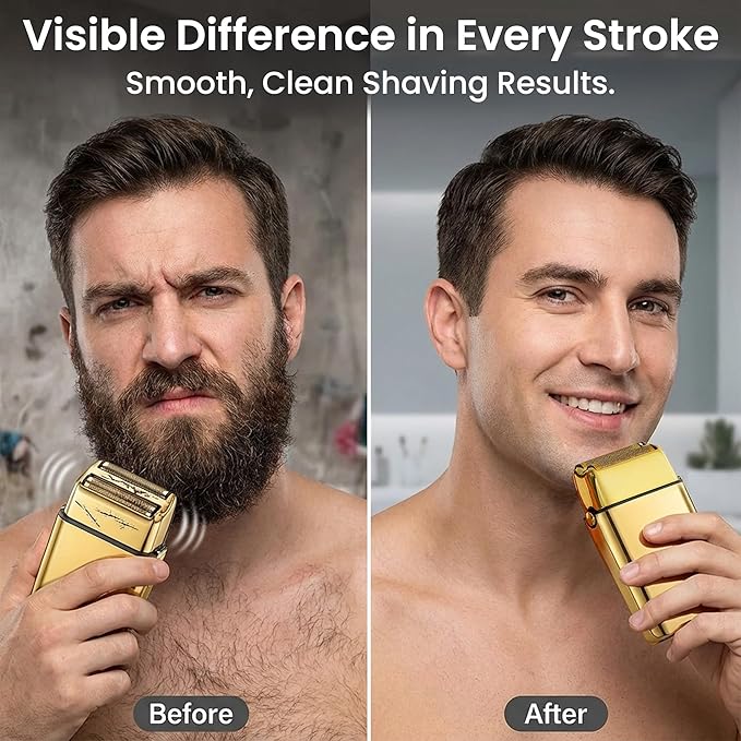 3 Pack Shaver Replacement Foil Compatible with Babyl*ss FXFS2G/FXFS2 Shaver Foil Replacement for Superior Shaving (Gold)