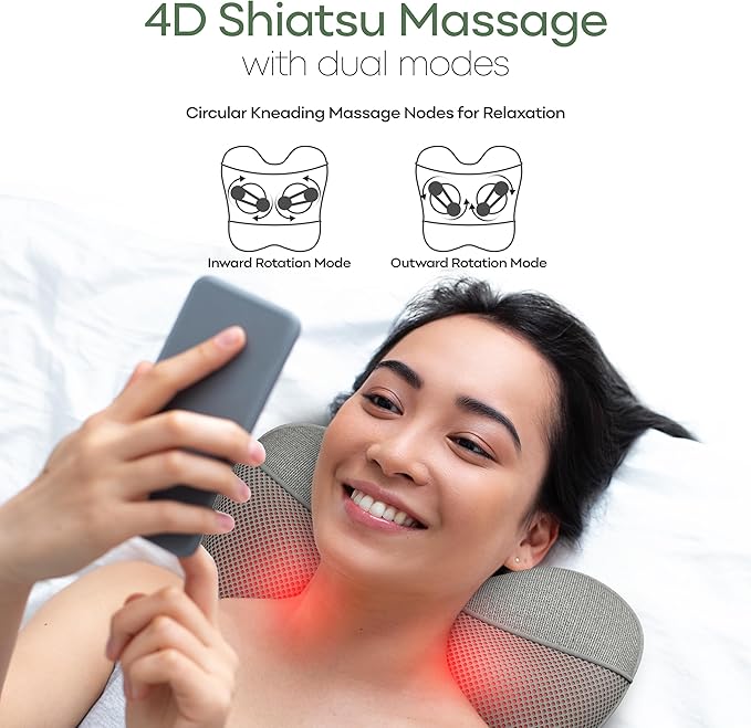 Hand Massager with Heat &amp Compression &amp Electric Shiatsu Neck and Back Massager
