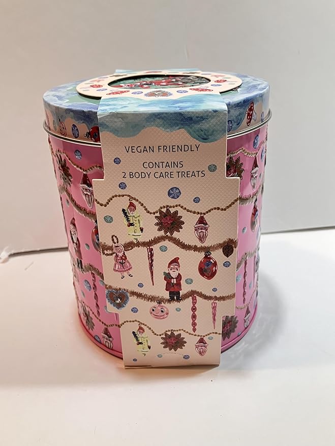 Heathcote &amp Ivory Nathalie Lete Forest Folk Holiday Body Treats Tin Cream &amp Shower Gel