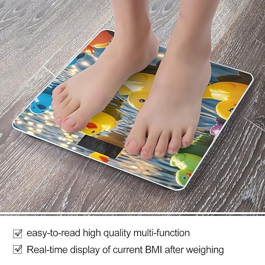 Rubber Ducks Smart Scale for Body Weight Accurate Bathroom Scale with LED Display Digital Weight Scales Weighing Machine High Precision Scales for Bath Home