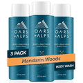 Oars + Alps Body Wash for Men Mens Body Wash &amp Face Cleanser with Vitamin E &amp Antioxidants Moisturizing Paraben &amp Sulfate Free Cleanser Mandarin Woods 3pk