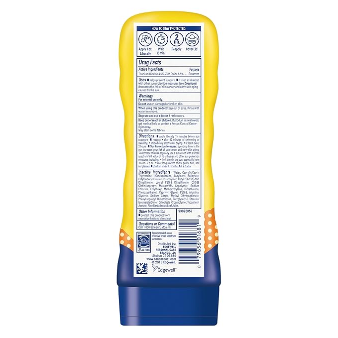 Banana Boat Sport Kids Sunscreen Lotion SPF 50 Twin Pack | Tear Free Sunscreen for Kids SPF 50 Childrens Sunblock Lotion Oxybenzone-Free 6oz each (Pack of 2)