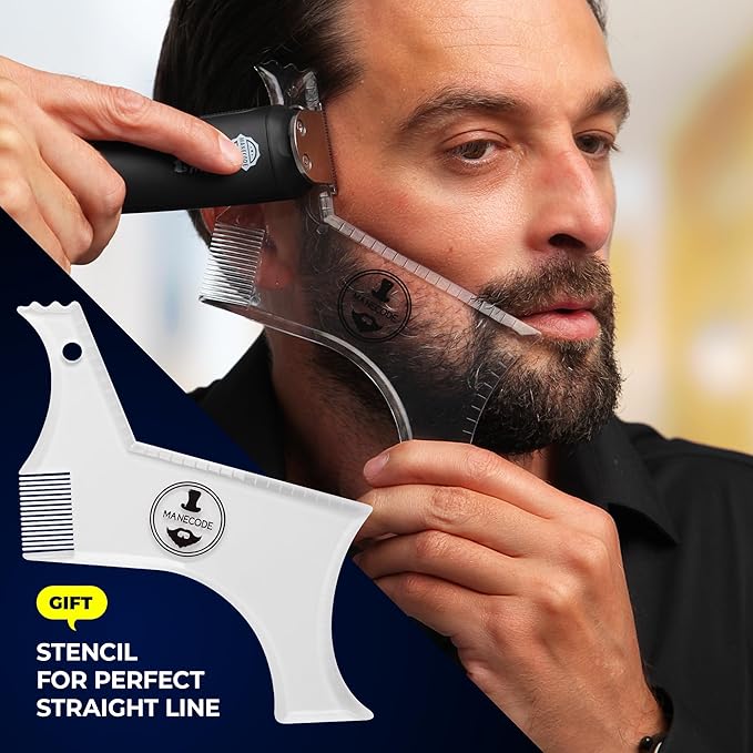 11-in-1 Men's Beard and Mustache Electric Trimmer Kit Cordless Body and Nose Hair Razors Set of Beard Clippers USB Rechargeable Battery Shaver for Men Lifetime Self-Sharp Blades