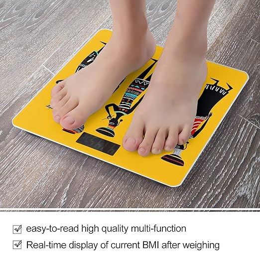 Men's Fashion Automatic Switch Digital Bathroom Weighing Scale Smart Scale Traditional African Women Art