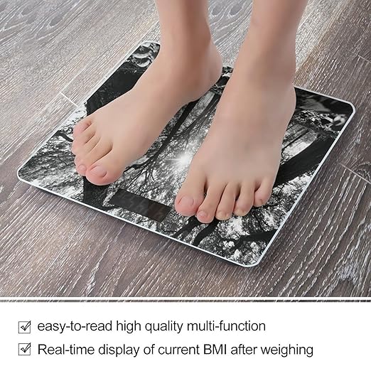 The Oak Tree Weight Scale Large Bathroom Scales Digital Weight with Bright LED Display Non Slip Automatic Weighing Scale Fashion Weighing Machine for Body