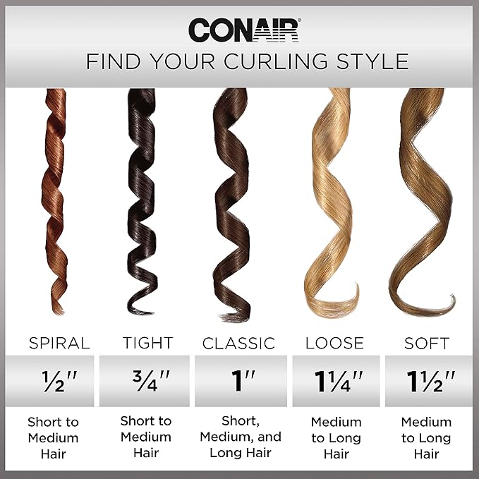 INFINITIPRO BY CONAIR Frizz Free 1-inch Titanium Ceramic Curling Iron 1-inch barrel produces classic curls – for use on short medium and long hair