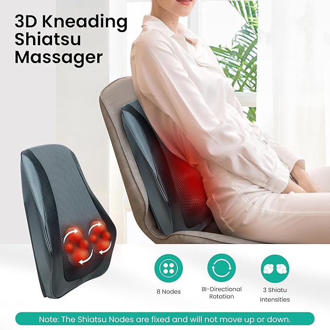 Snailax Back Massager and Neck Massager Bundle