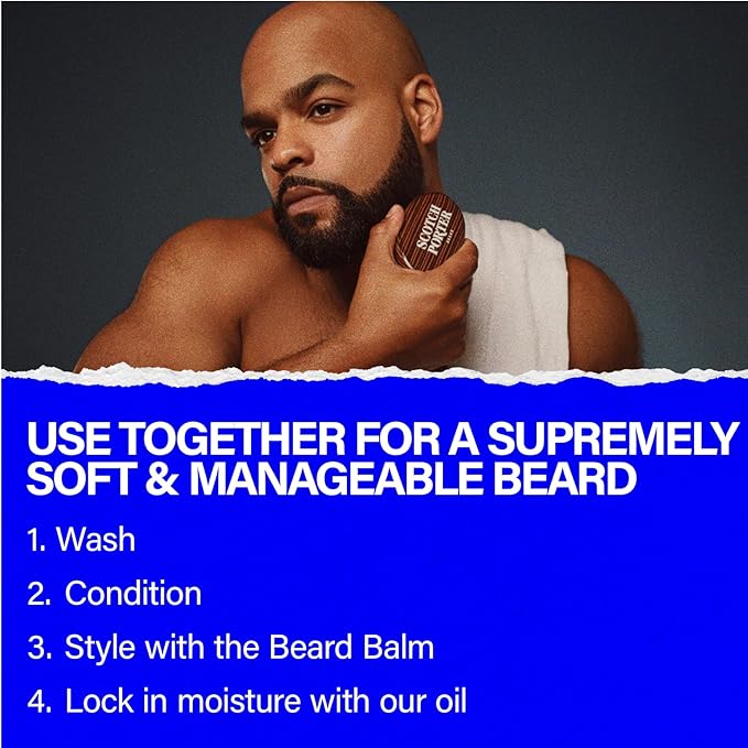 Scotch Porter Ultimate Beard Collection – Cleanse Moisturize Soothe &amp Style while Encouraging Growth for a Fuller/Healthier-Looking Beard – Includes Wash Conditioner Oil Balm Brush &amp Com
