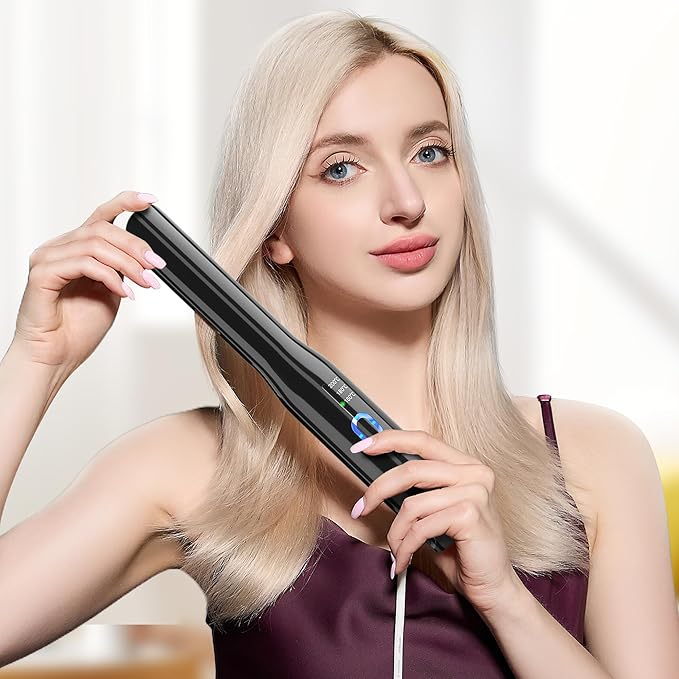 Cordless Portable Wireless Mini Travel Rechargeable Flat Iron with 3 Adjustable Temperatures