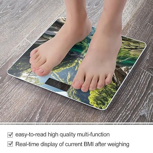 Natural Swimming Pool Scale for Body Weight Smart Scales Digital Bathroom Scale High Precision Weighing Scales with Large Display Weighing Machine for People