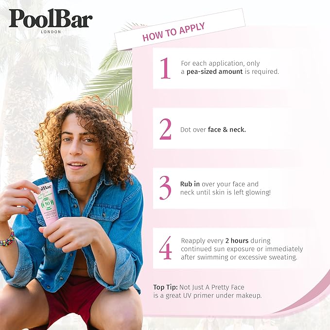 PoolBar Mineral Face Sunscreen Cream for Women and Men Sun Care SPF 50 Hydrating Mineral Vitamin C E and Ceramide Non Scented Water Resistant Sunscreen Blue Light Protection - 50ml (Pack of 3)