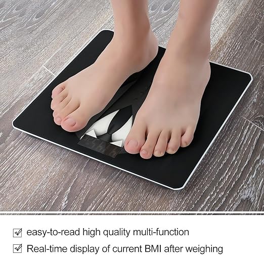Men's Fashion Automatic Switch Digital Bathroom Weighing Scale Smart Scale Black Tie Tuxedo