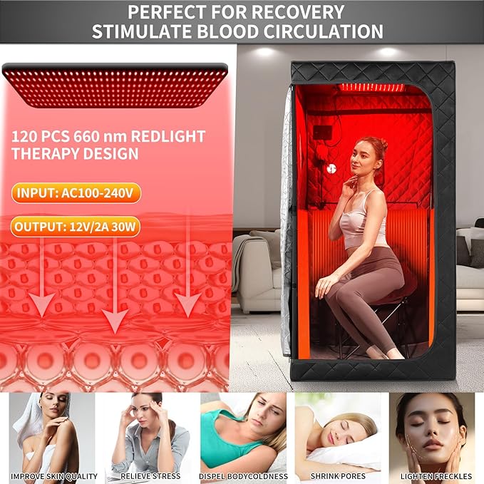 Infrared Red Light Therapy Panel Lamp for Sauna Tent 660nm LED Red Lights Therapy Panel for Face and Body