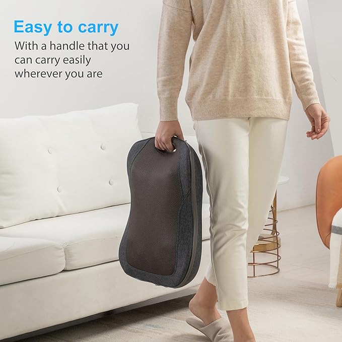 CooCoCo HSA Store Eligible Shiatsu Back Massager with Heat Portable Massage Chair Pad Kneading Massage Mat for Pain Relief Chair Massager for Office Home
