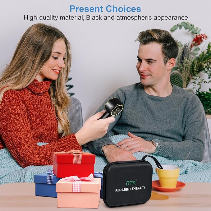 UTK Red Light Therapy for Body Pain Relief 470:660:850:940nm Wavelengths Red Lights Handheld Infrared Light Therapy Wand Infrared Therapy for Joints Muscle Recovery