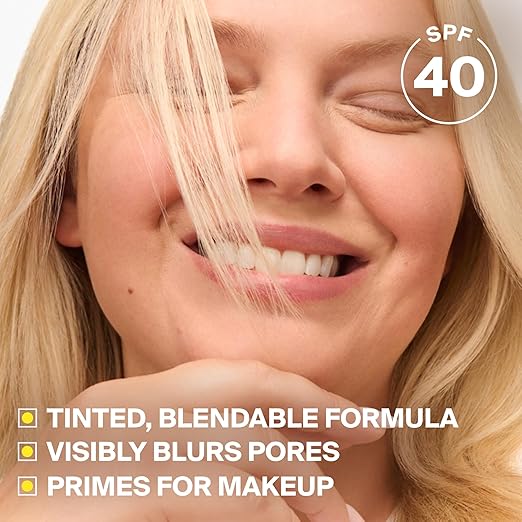 Supergoop! Mineral Mattescreen (SPF 40) - 100% Mineral Oil-Free Broad Spectrum Sunscreen - Smooths Skin’s Appearance Minimizes Pores &amp Controls Shine - Water &amp Sweat Resistant