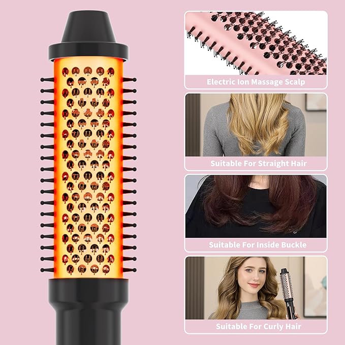 Curling Iron Instant Heat Up Hair Curling Wand Set Curling Brush Ceramic Curling Wand Dual Voltage Curling Iron with Glove &amp 2 Clips (Curling Wand （1.5 ）)