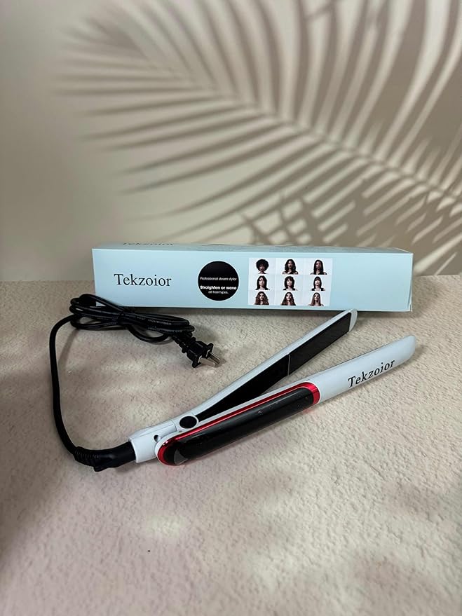 Flat Iron Hair Straightener Heats in Seconds Up to 30 Mins Runtime 5 Temp Modes