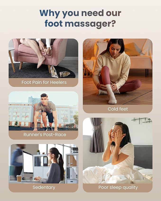 COMFIER Shiatsu Foot Massager with Heat Foot Massager for Neuropathy Plantar Fasciitis Feet Massage Machine with Deep Kneading Rolling Compression and Remote Control