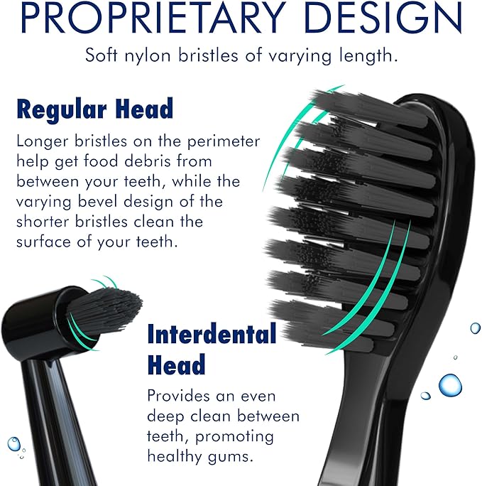 Sonic-FX Solo Electric Toothbrush w/ 10 Brush Heads + 1 Interdental Charcoal Bristles Rechargeable Charging/Storage Base 3 Brush Modes Smart Timer 2 Months Use on Full Charge Coral Color
